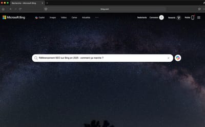 Recherche sur Bing "référencement SEO sur Bing en 2025"
